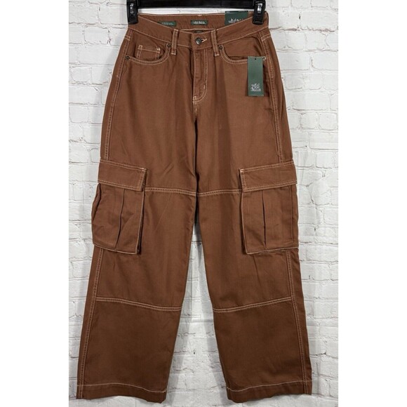 Women's Wild Fable Mid-Rise Baggy Cargo Pants‎ Size 2/R (XS) NWT - Picture 1 of 14